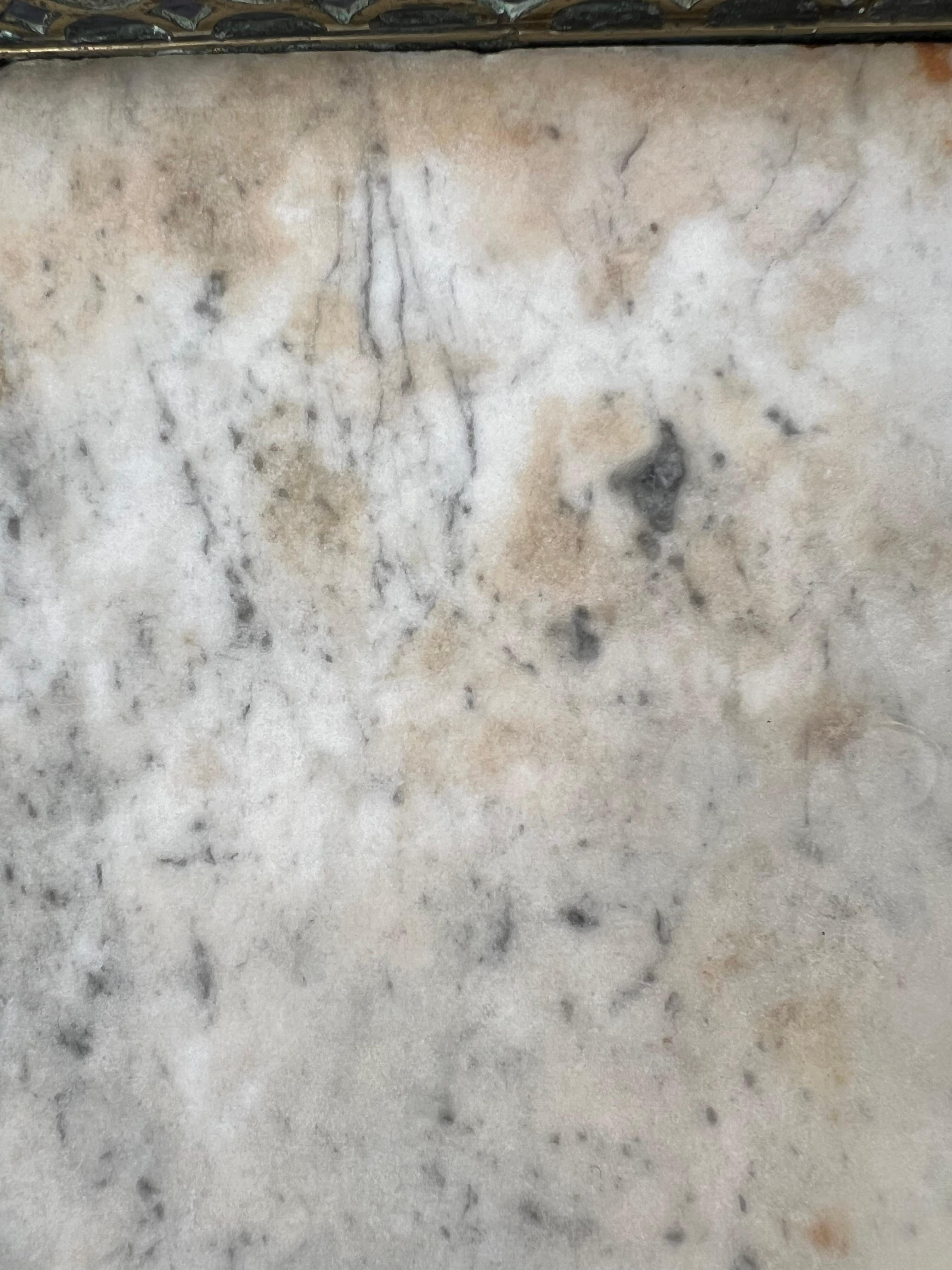 Antique French Demilune Marble Top Table For Sale 4