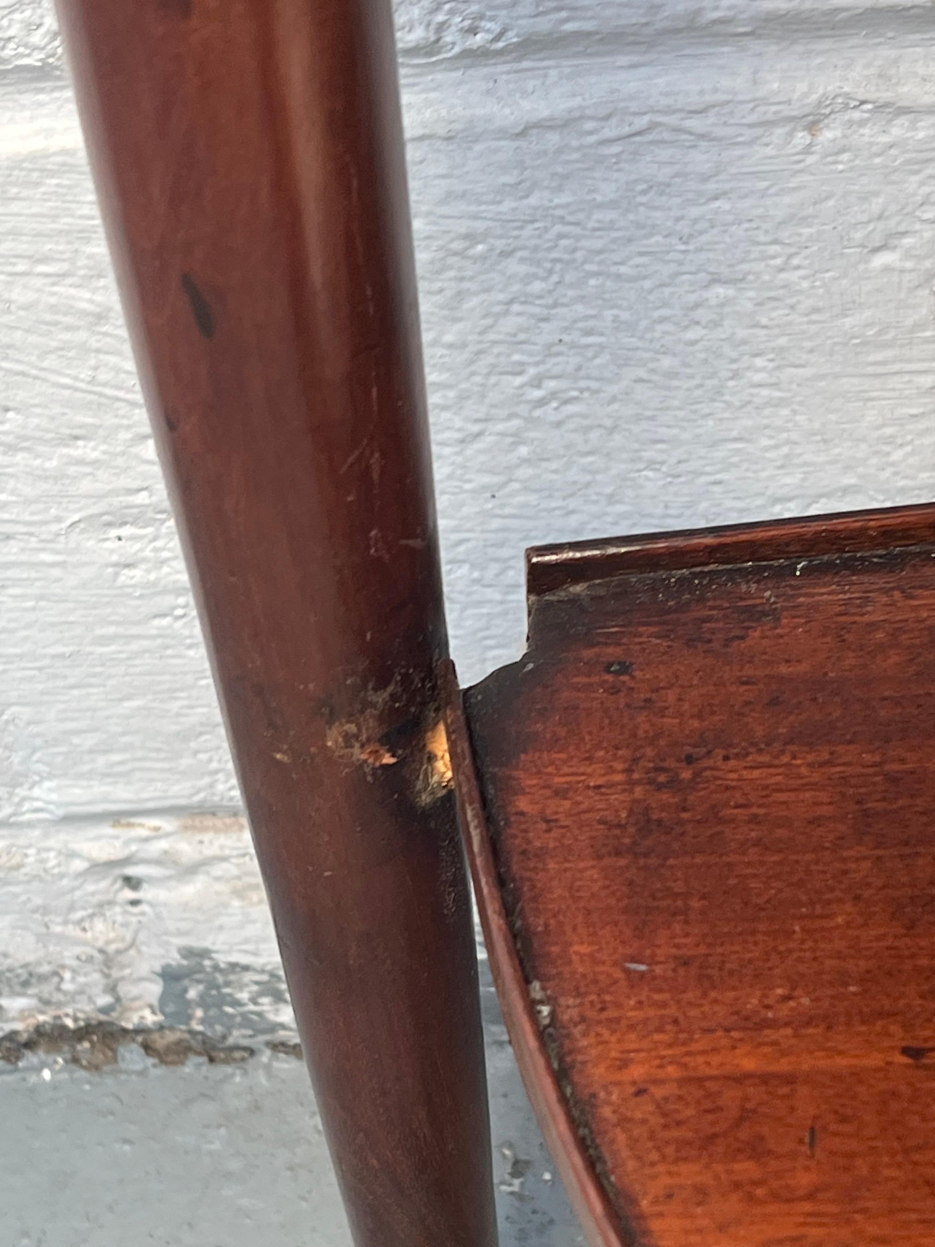 Antique French Demilune Marble Top Table For Sale 1
