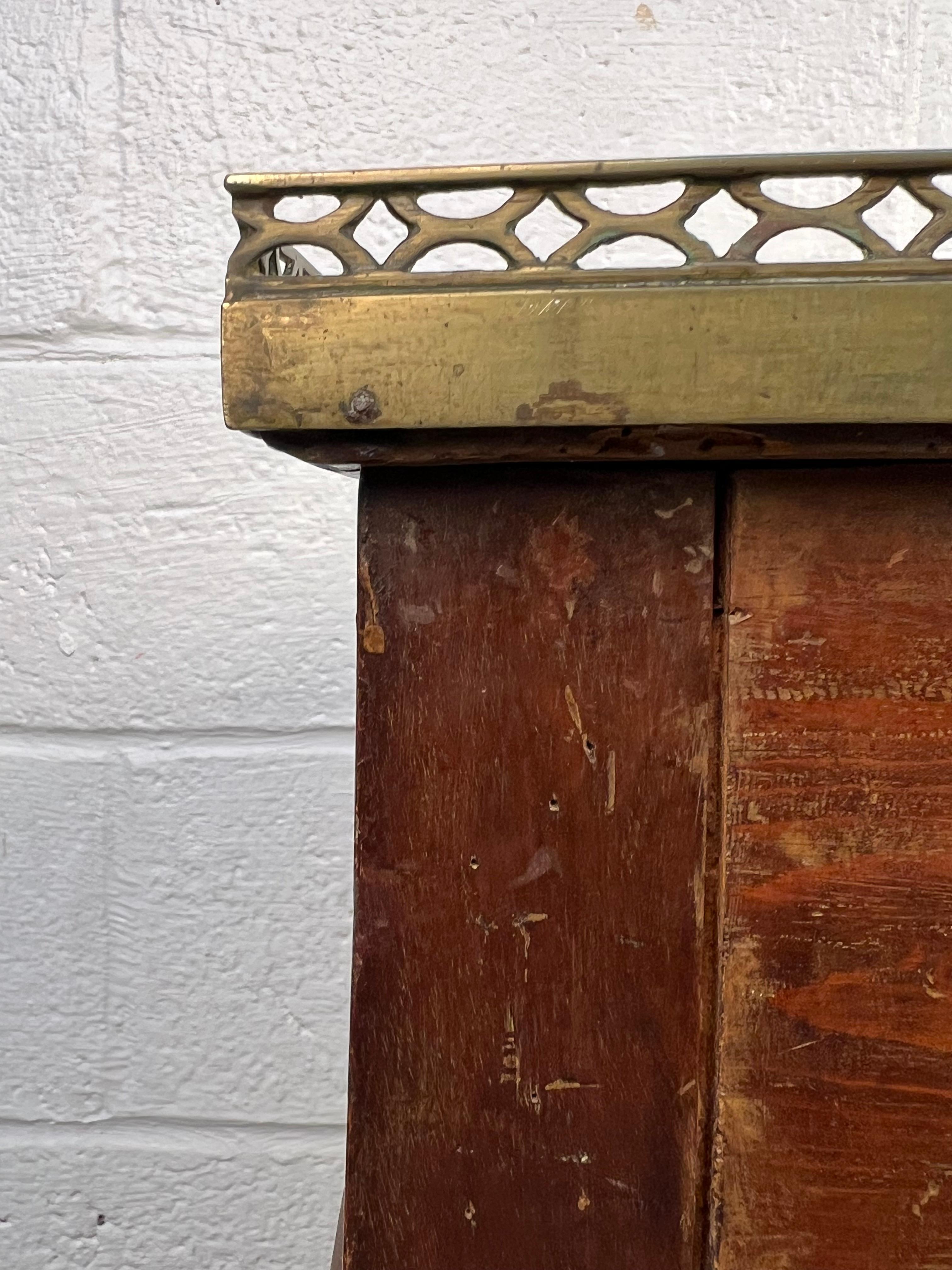 Antique French Demilune Marble Top Table For Sale 3