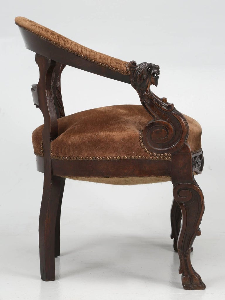Antique French Desk Chair, circa Late 1800s at 1stDibs