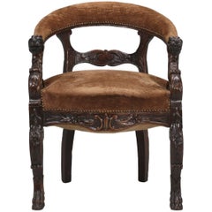 Antique French Desk Chair, circa Late 1800s