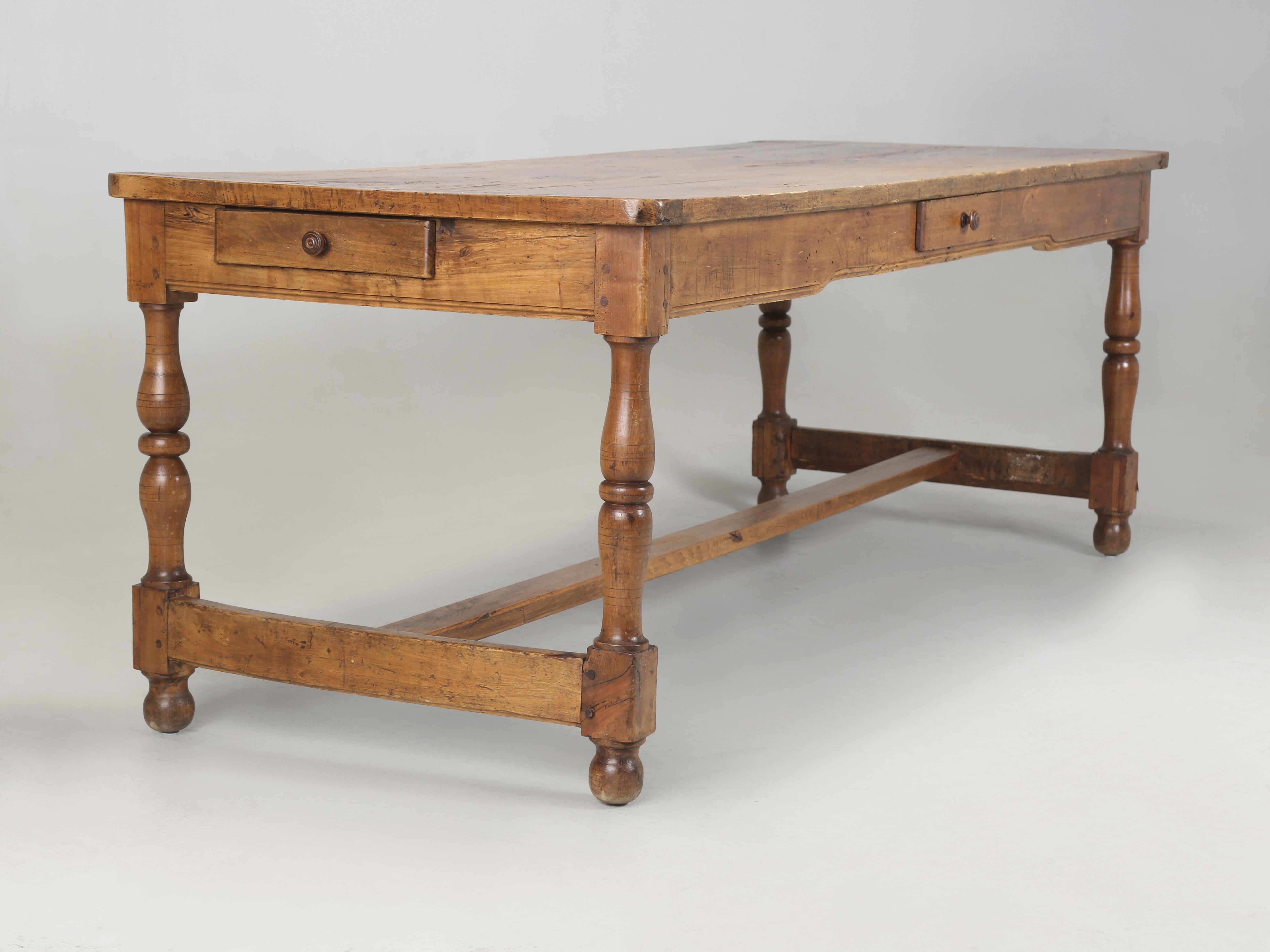 Country Antique French Desk or Dining Table Collection of Noted Interior Designer c1800s For Sale