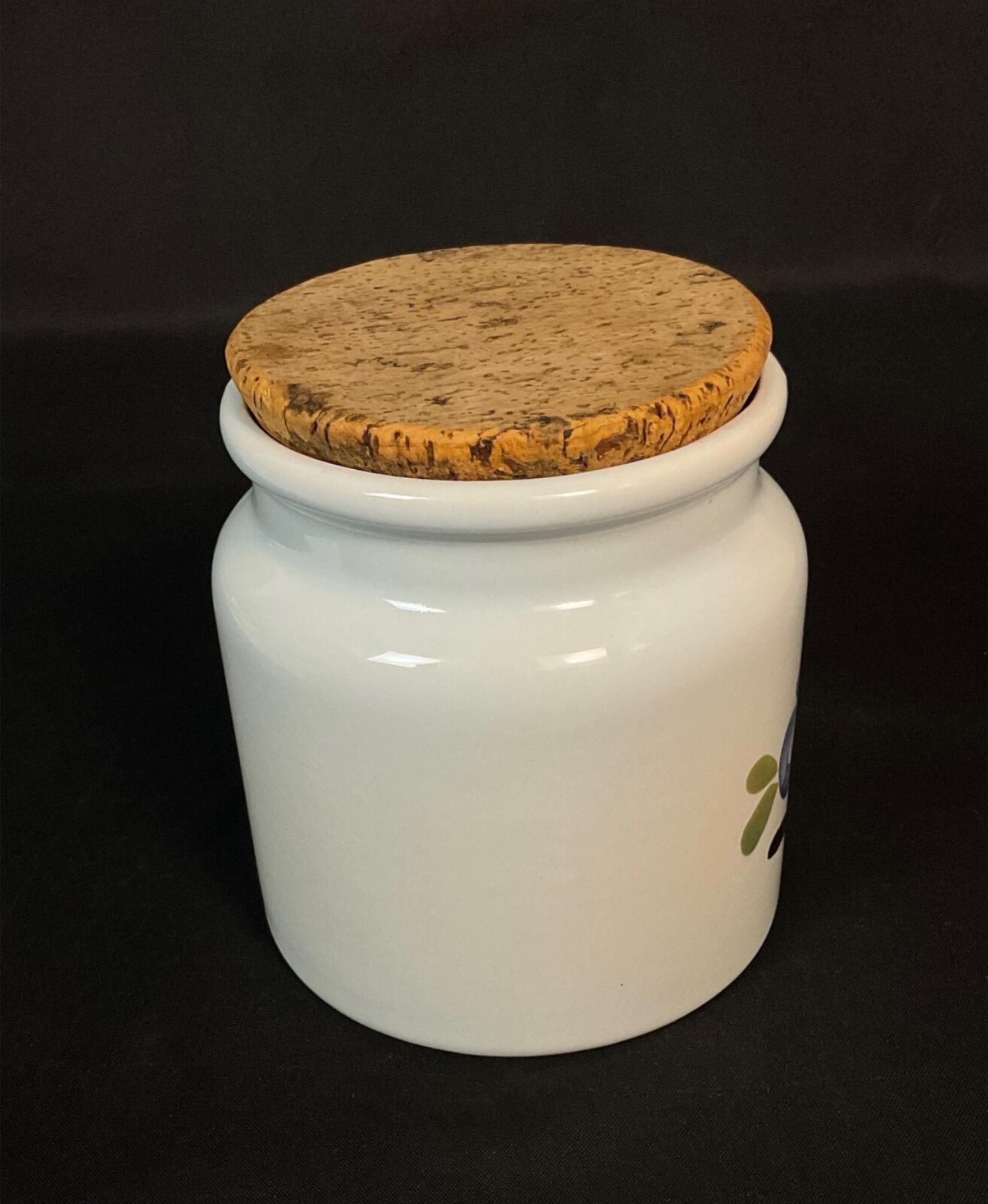 Antique French Desvres Fayence Olive Topf, handgemalte Landhausstil - 2Y614 im Angebot 7