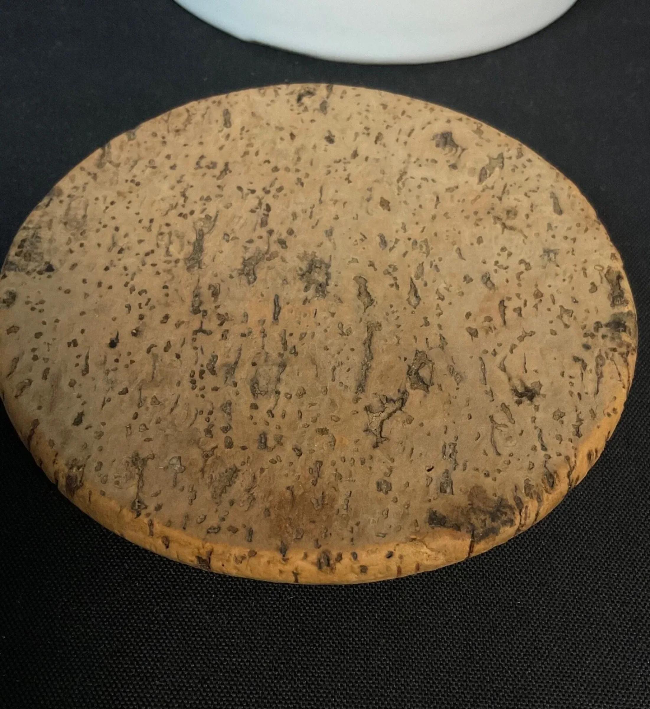 Antique French Desvres Fayence Olive Topf, handgemalte Landhausstil - 2Y614 im Angebot 2