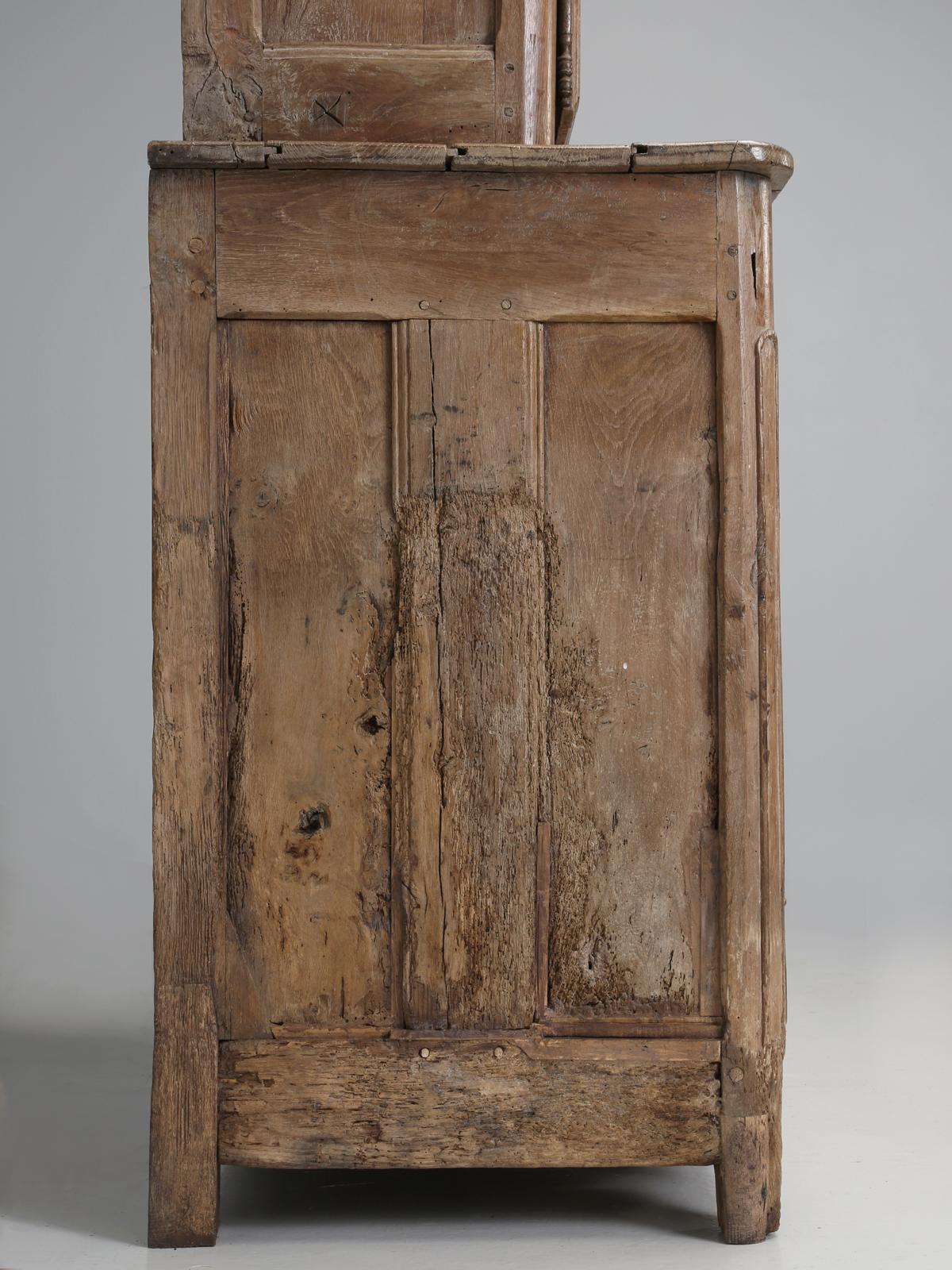 Antique French Deux Corp 'Cupboard' in Original Finish from Chateau Unrestored For Sale 6