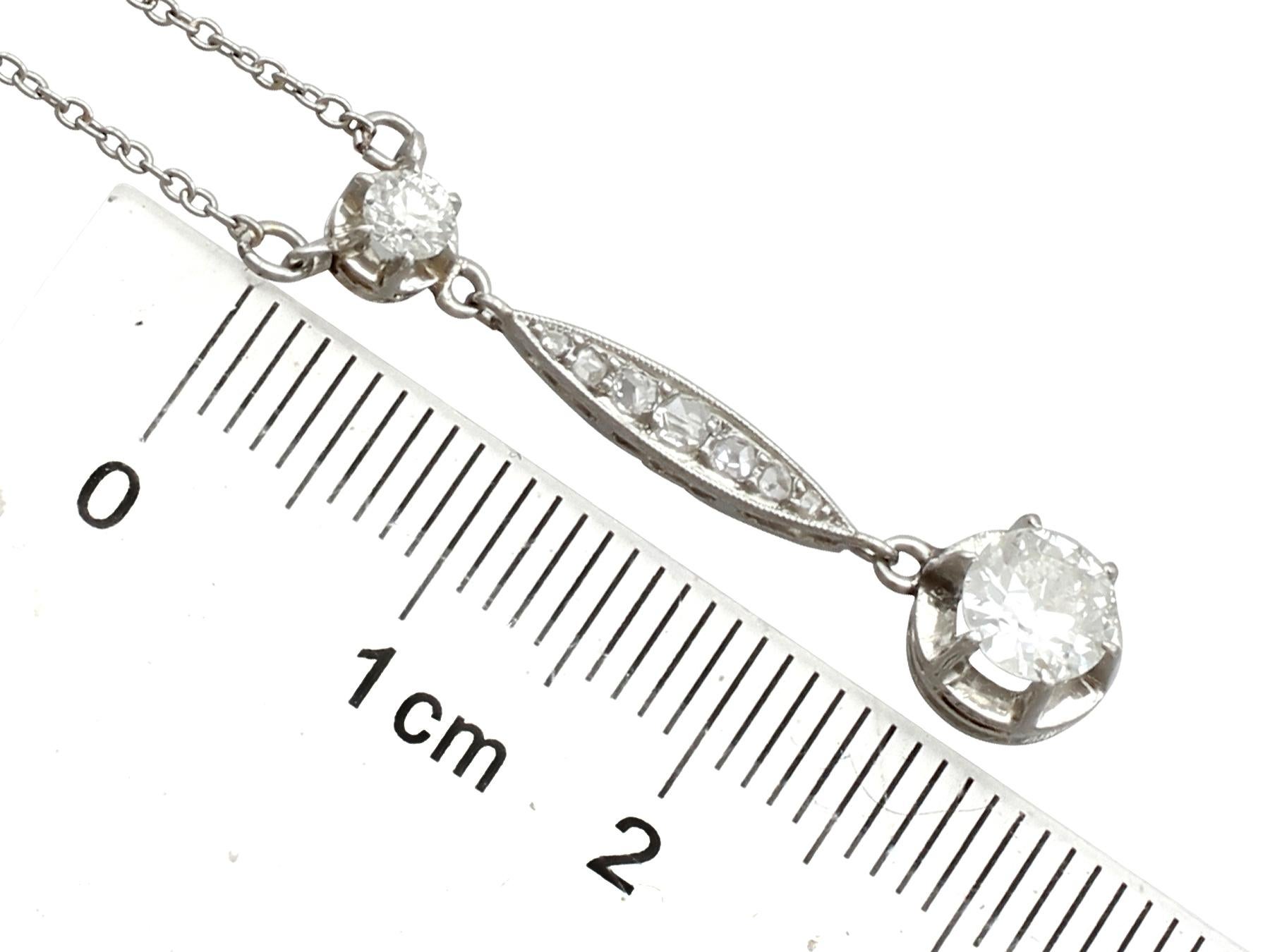 Antique French Diamond and Platinum Necklace 2