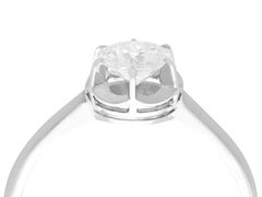1930s French Diamond and Platinum Solitaire Engagement Ring