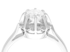 French Diamond and White Gold Solitaire Engagement Ring