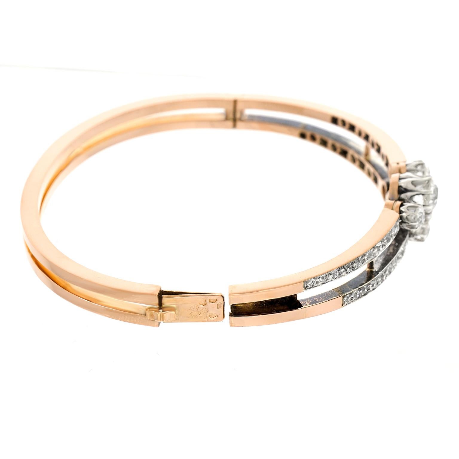 Antique French Diamond-set Bangle For Sale 4