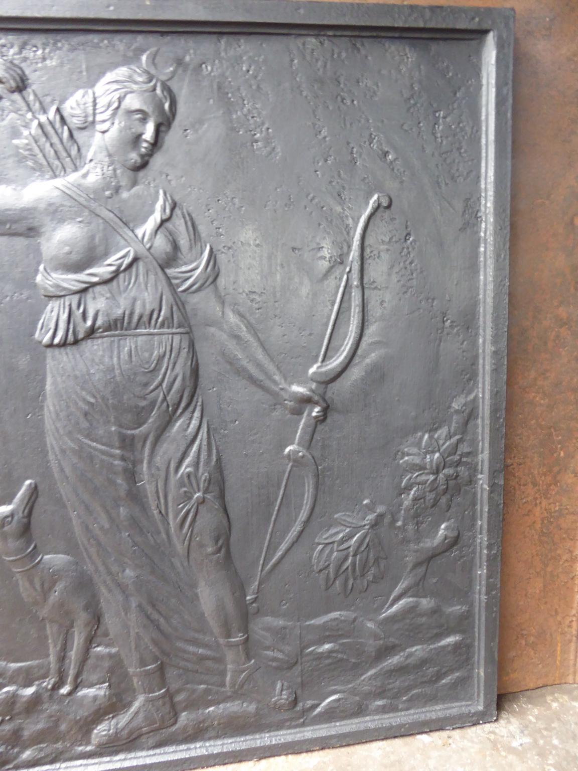 XIXe siècle Plaque de cheminée / crédence française ancienne Diana, 19ème siècle en vente