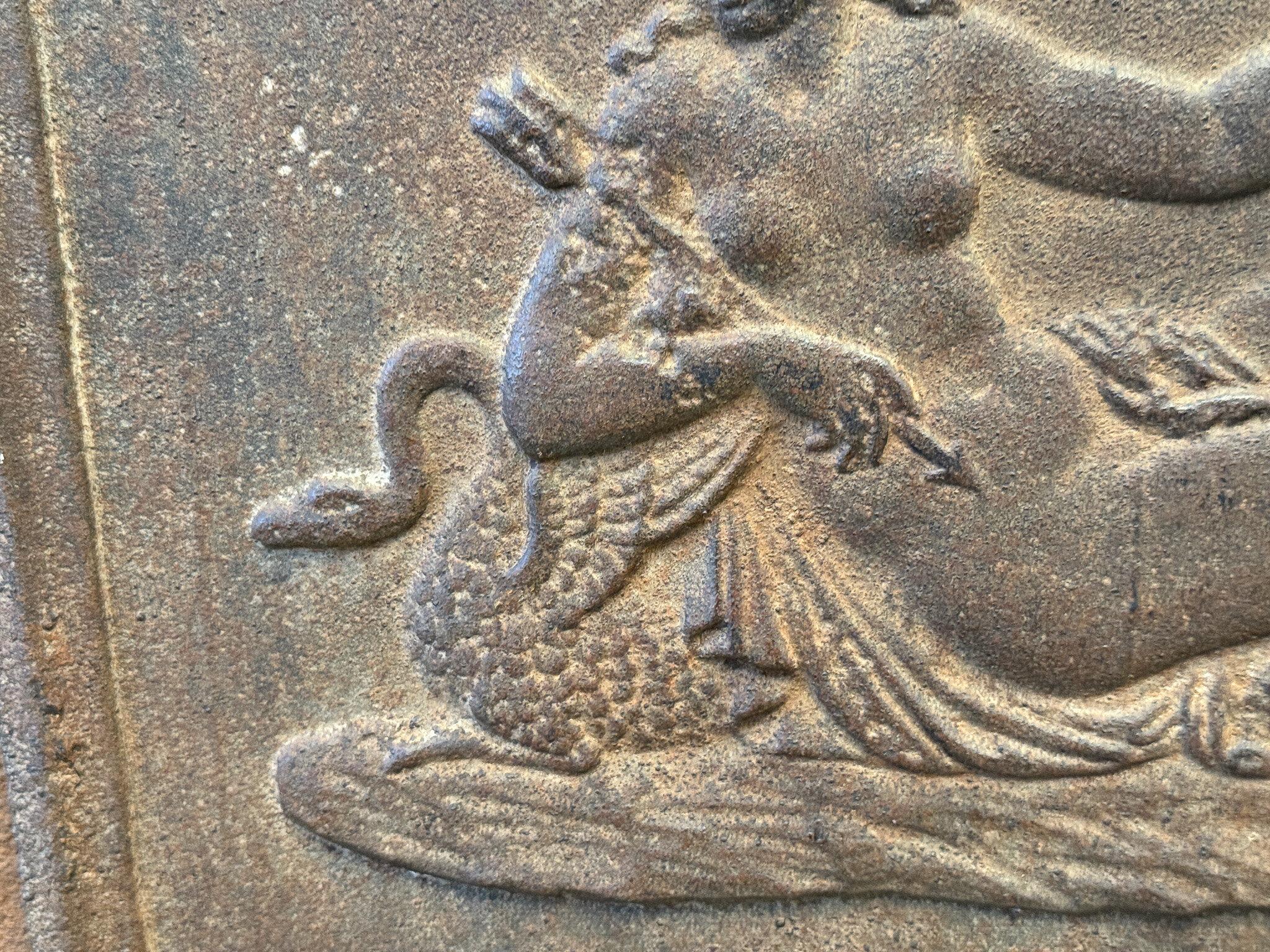Antique French 'Diana' Fireback / Backsplash, XIX secolo, periodo Napoleone III in vendita 1