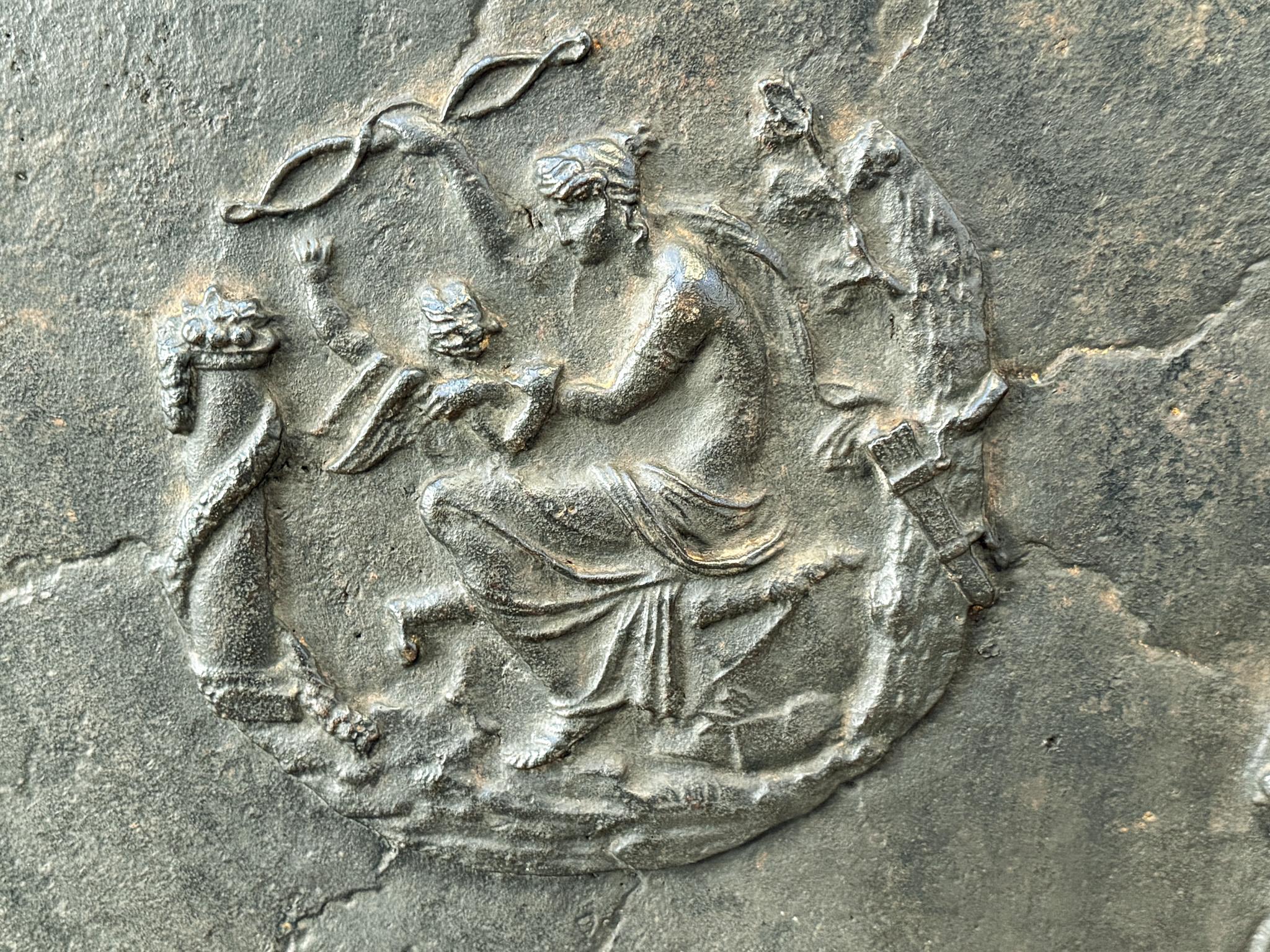 Calco Antique French 'Diana' Fireback / Backsplash, periodo neoclassico in vendita