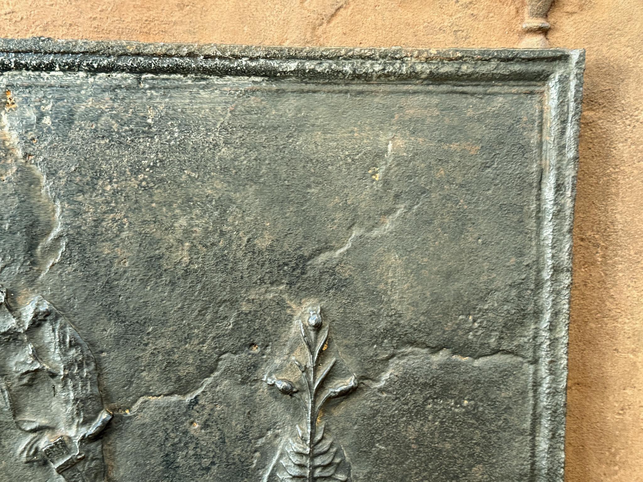 Antique French 'Diana' Fireback / Backsplash, periodo neoclassico in vendita 1