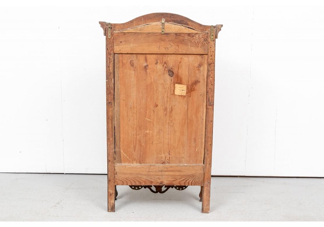 Antique French Diminutive Carved and Paint Decorated Display Cabinet For Sale 12