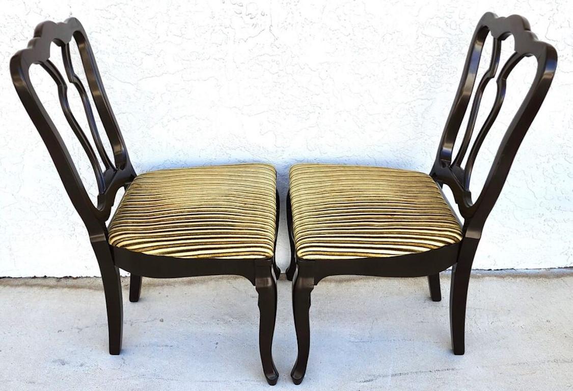 Antique French Dining Chairs Mahogany Set of 4 For Sale 8