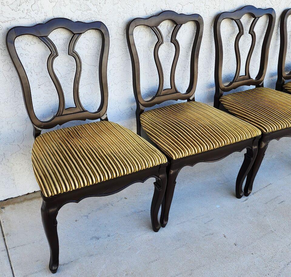 Antique French Dining Chairs Mahogany Set of 4 In Good Condition For Sale In Lake Worth, FL