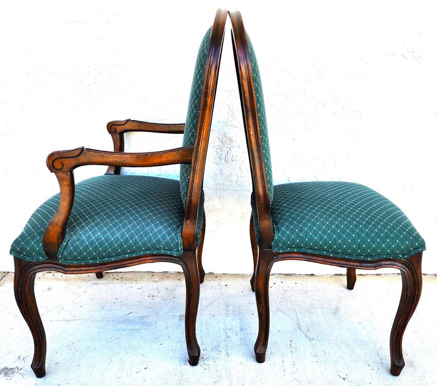 Antique French Dining Chairs Walnut, Set of 6 For Sale 1