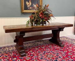 Antique French Dining Farmhouse Refectory Monastery Table Trestle Base Mid 19thC