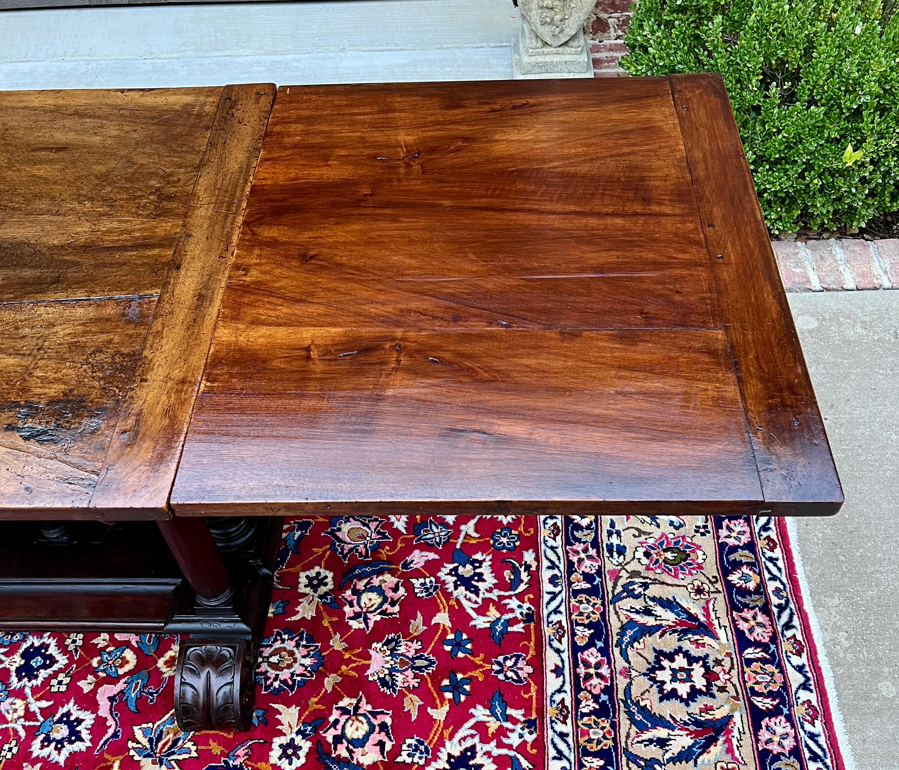 Antique French Dining Table Draw Leaf Altar Table Carved Oak SUPERB Mid-19th C For Sale 11
