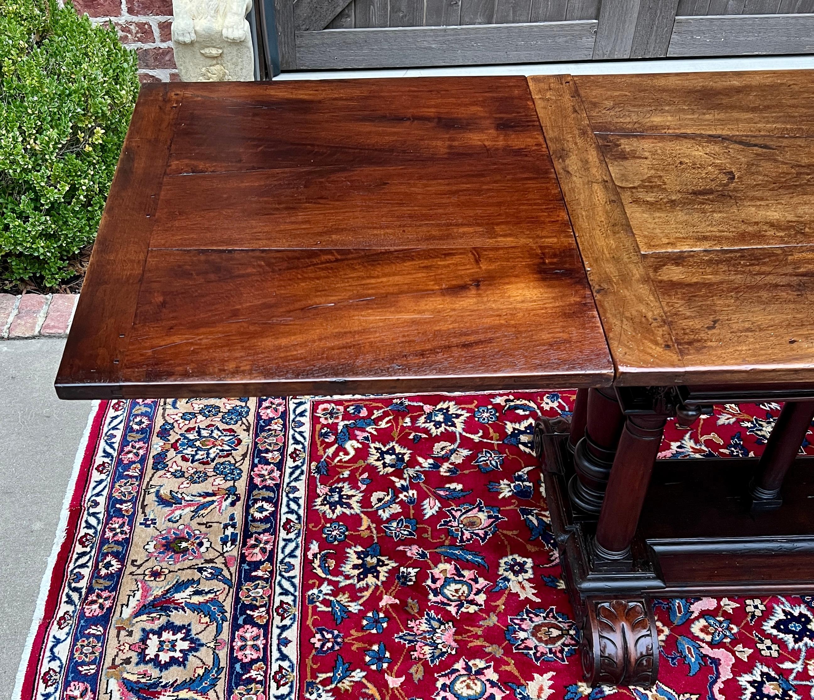 Antique French Dining Table Draw Leaf Altar Table Carved Oak SUPERB Mid-19th C For Sale 12