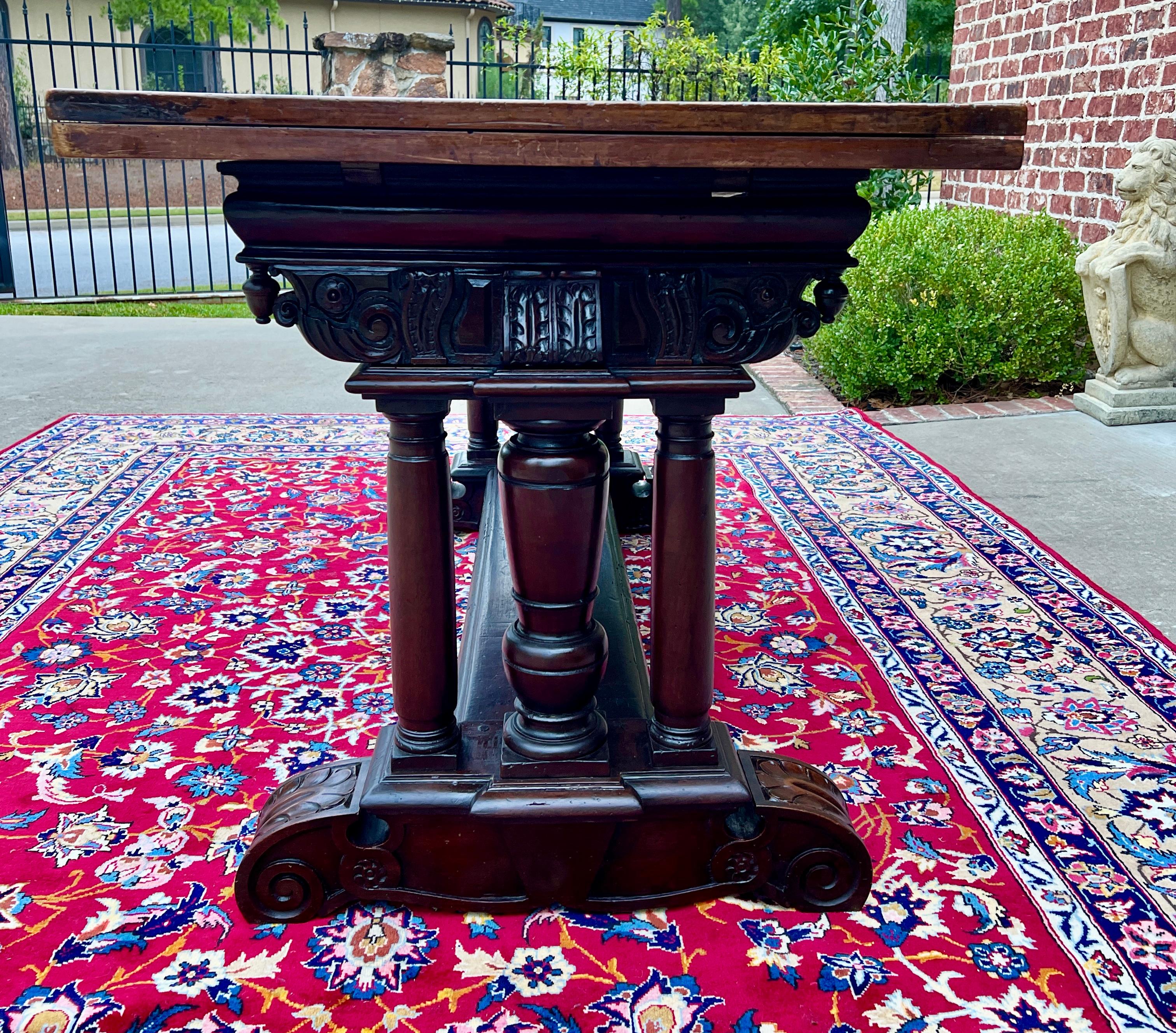Antique French Dining Table Draw Leaf Altar Table Carved Oak SUPERB Mid-19th C For Sale 3
