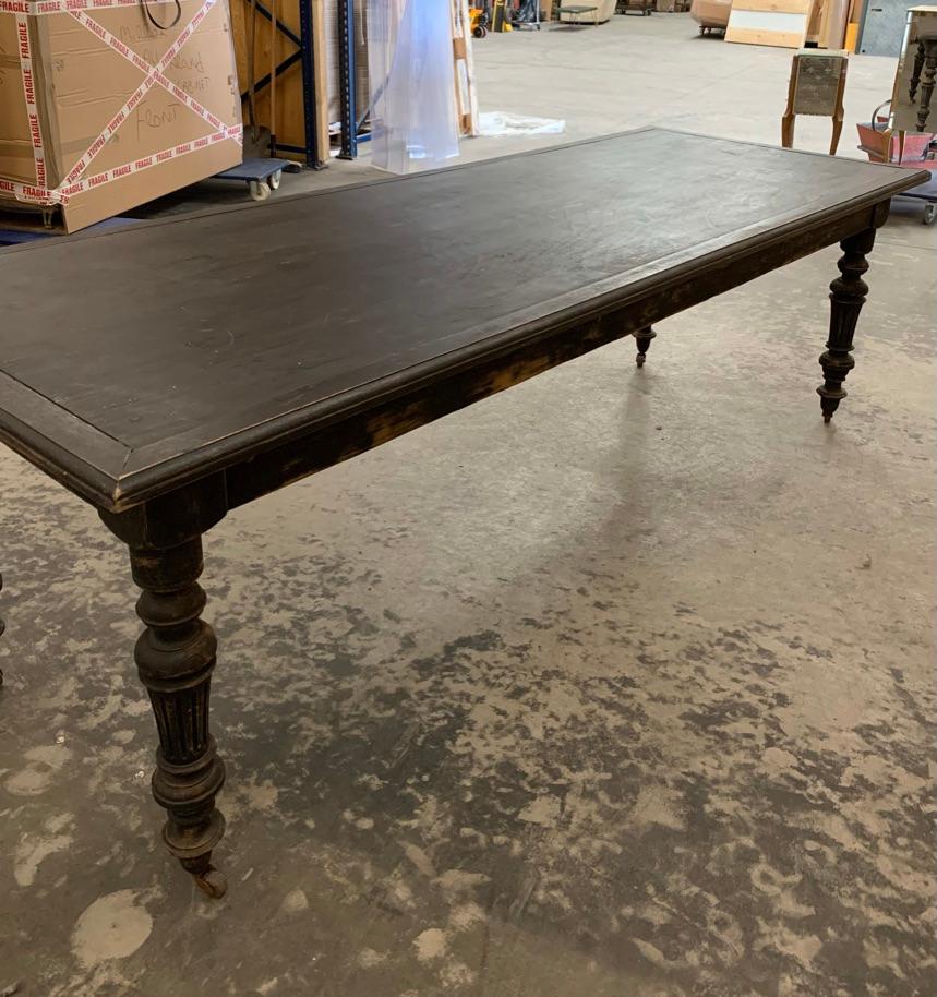 Wood Antique French Dining Table For Sale