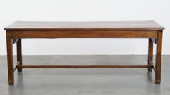 Antique French Dining Table in Fruitwood from the 18th Century with 2 Drawers