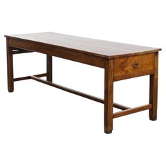 Antique French Dining Table in Fruitwood from the 18th Century with 2 Drawers