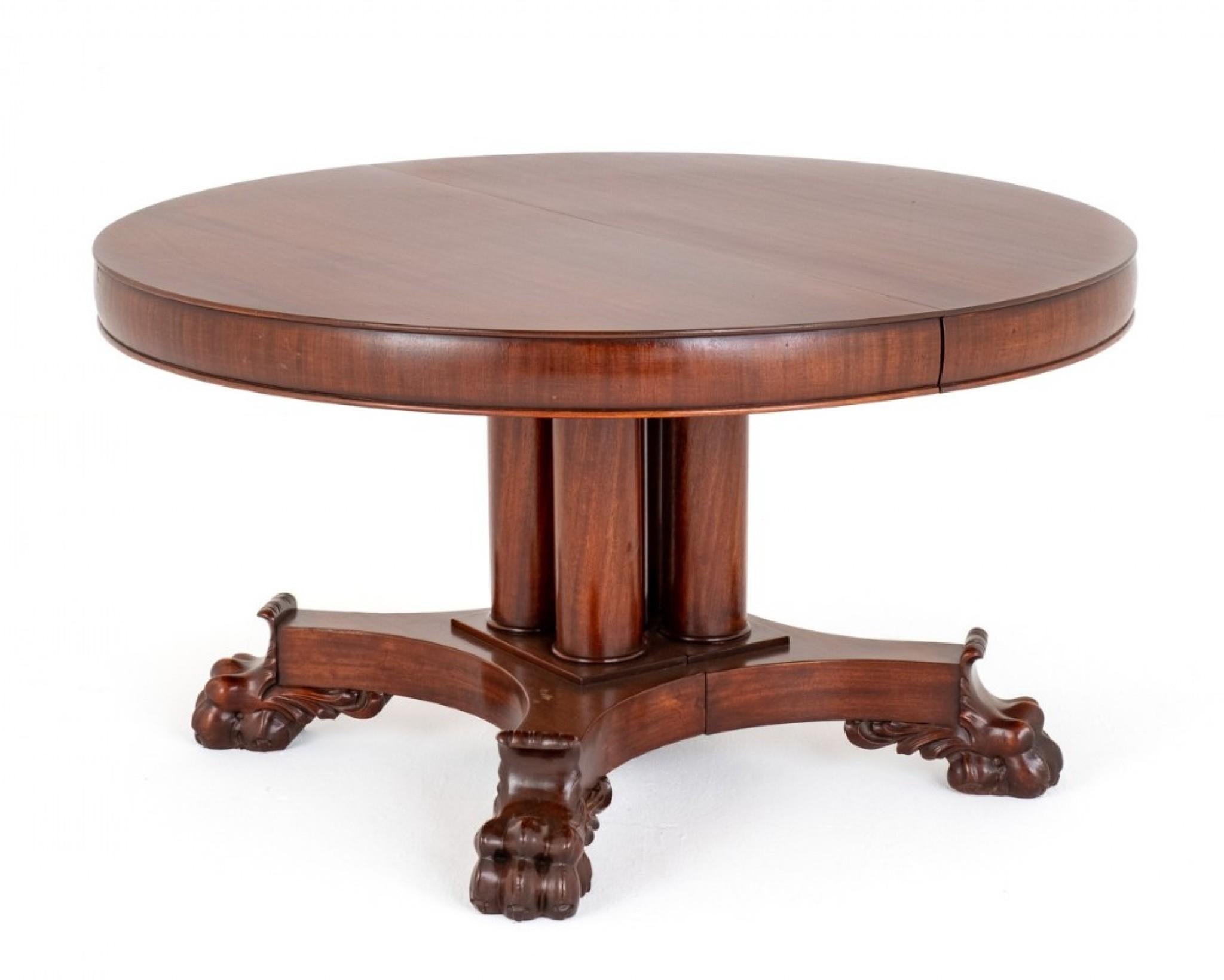 Antique French Dining Table Mahogany Extending 1880 For Sale 2