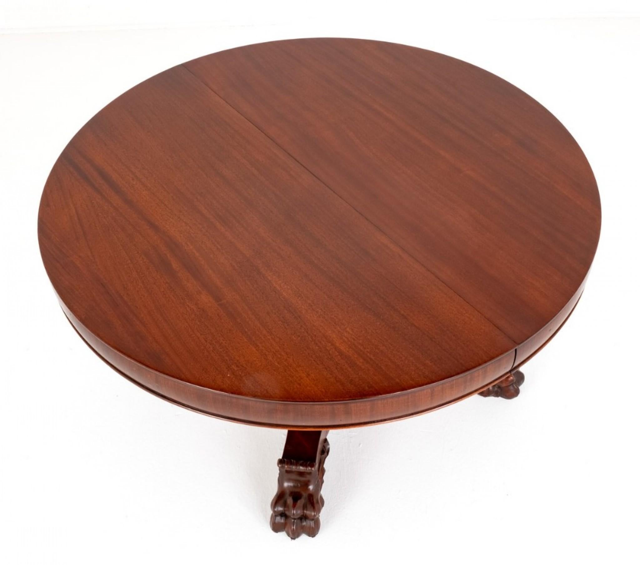 Antique French Dining Table Mahogany Extending 1880 For Sale 3