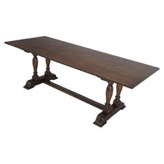 Antique French Dining Table Trestle Design. Completely Restored and Refinished