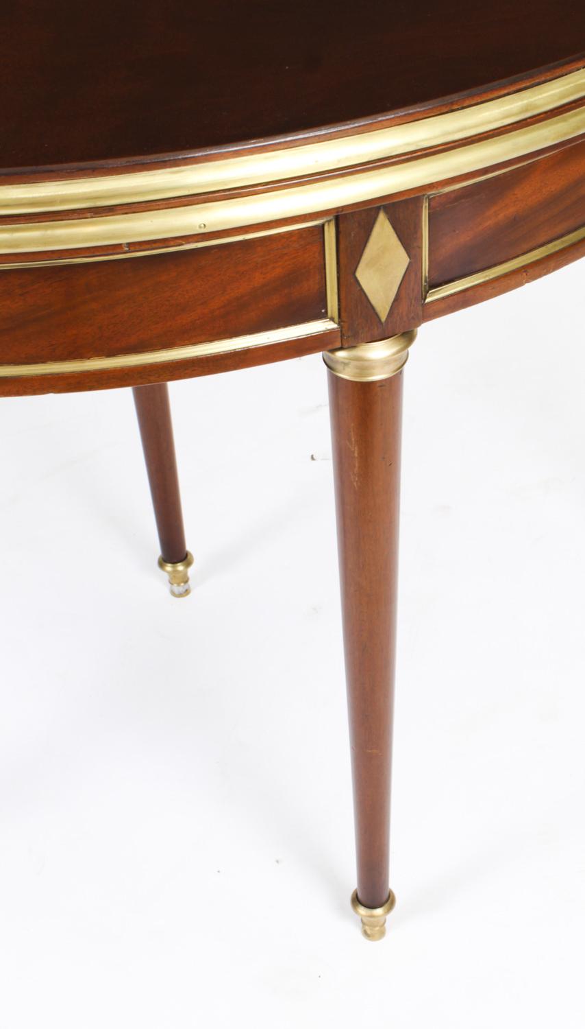 Antique French Directoire Brass Mounted Card Table Early 19th Century For Sale 7