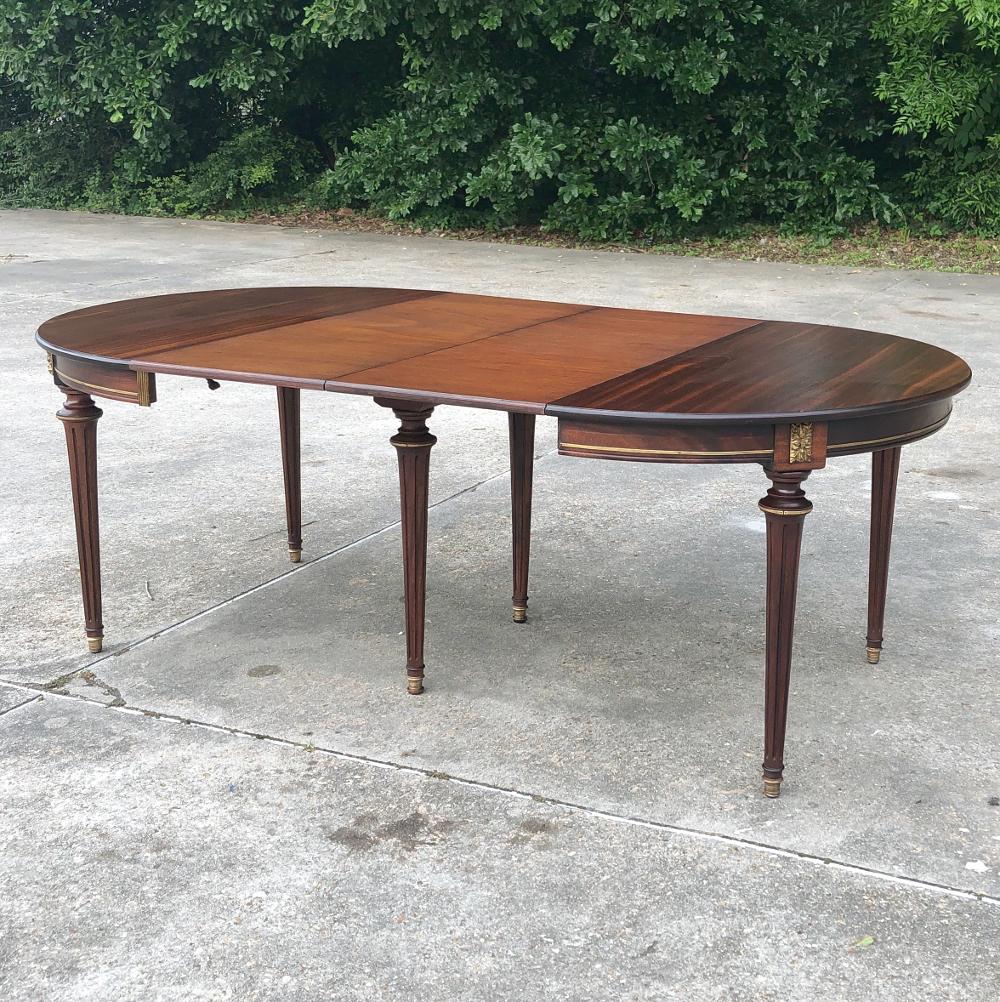 Louis XVI Antique French Directoire Dining Table 'with 2 Leaves'
