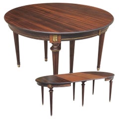 Antique French Directoire Dining Table 
with 2 Leaves
