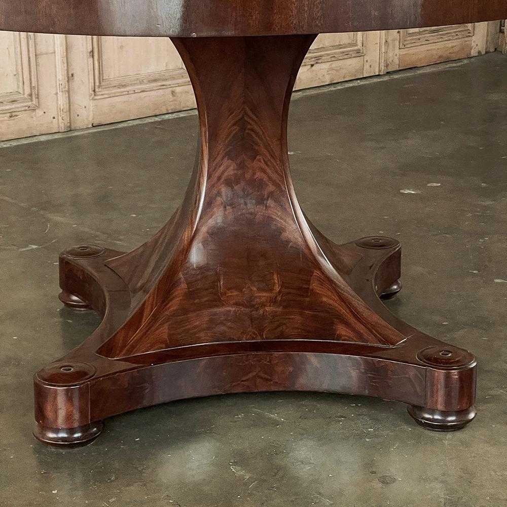 Antique French Directoire Mahogany Banquet Table with 3 Leaves For Sale 8
