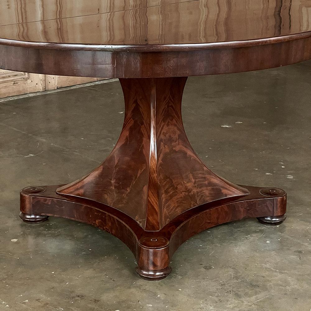 Antique French Directoire Mahogany Banquet Table with 3 Leaves For Sale 9