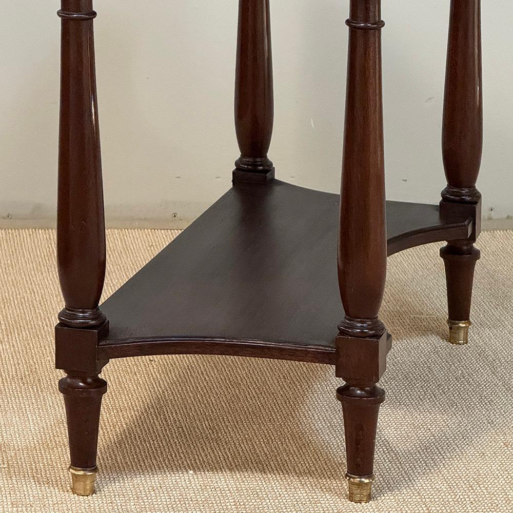 Antique French Directoire Mahogany Console with Carrara Marble Top For Sale 5