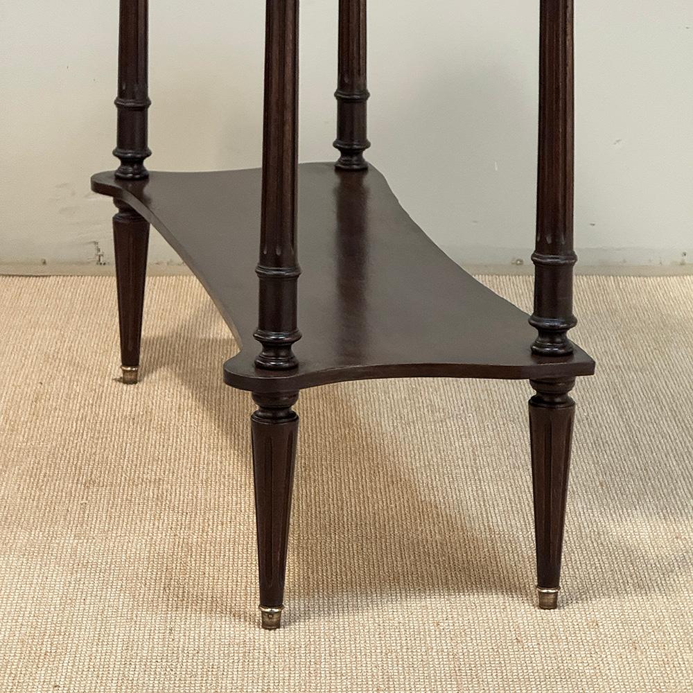 Antique French Directoire Console in mogano con piano in marmo di Carrara in vendita 6