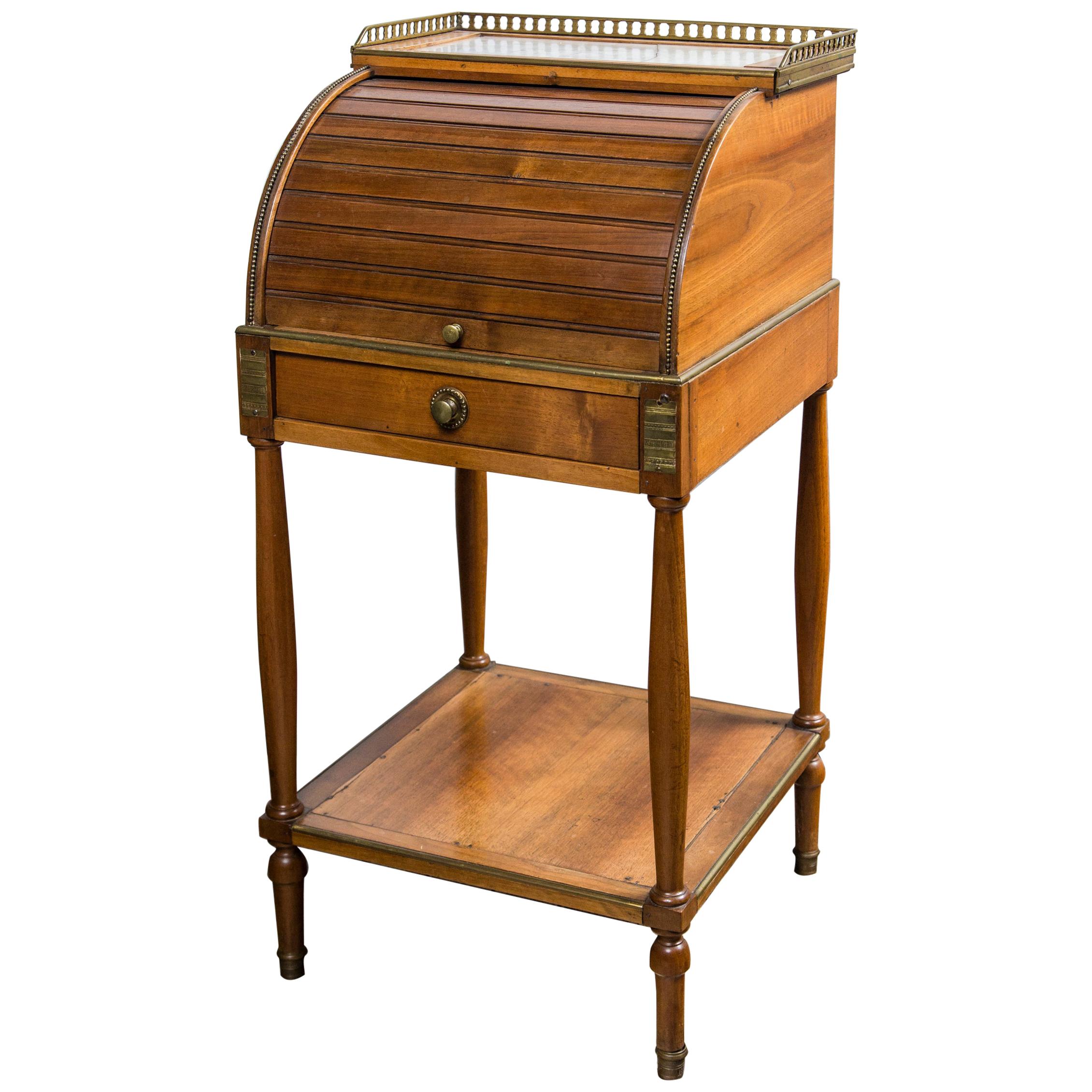 Antique French Directoire Miniature  Roll Top Desk