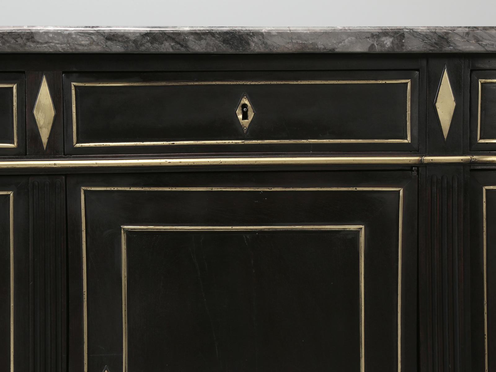 Antique French Directoire Style Buffet Restored in a Deep Rich Brown Stain 3