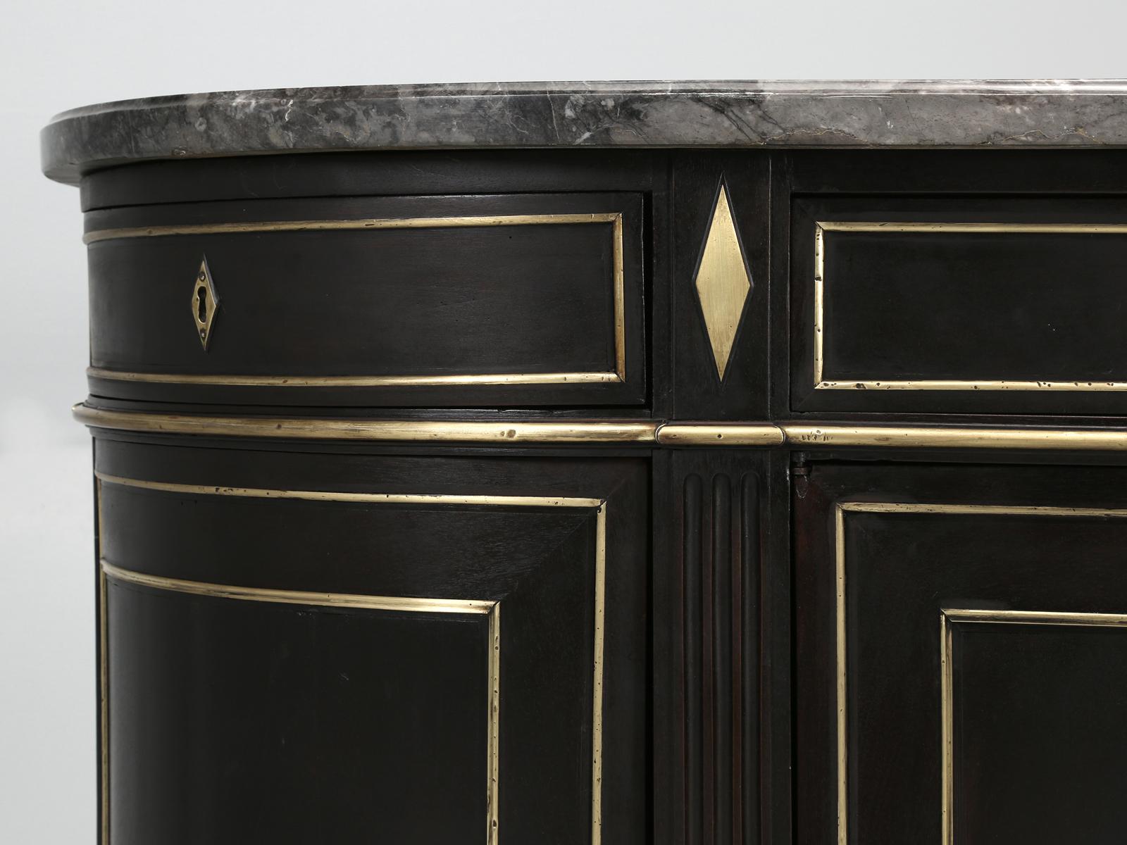 Antique French Directoire Style Buffet Restored in a Deep Rich Brown Stain 5