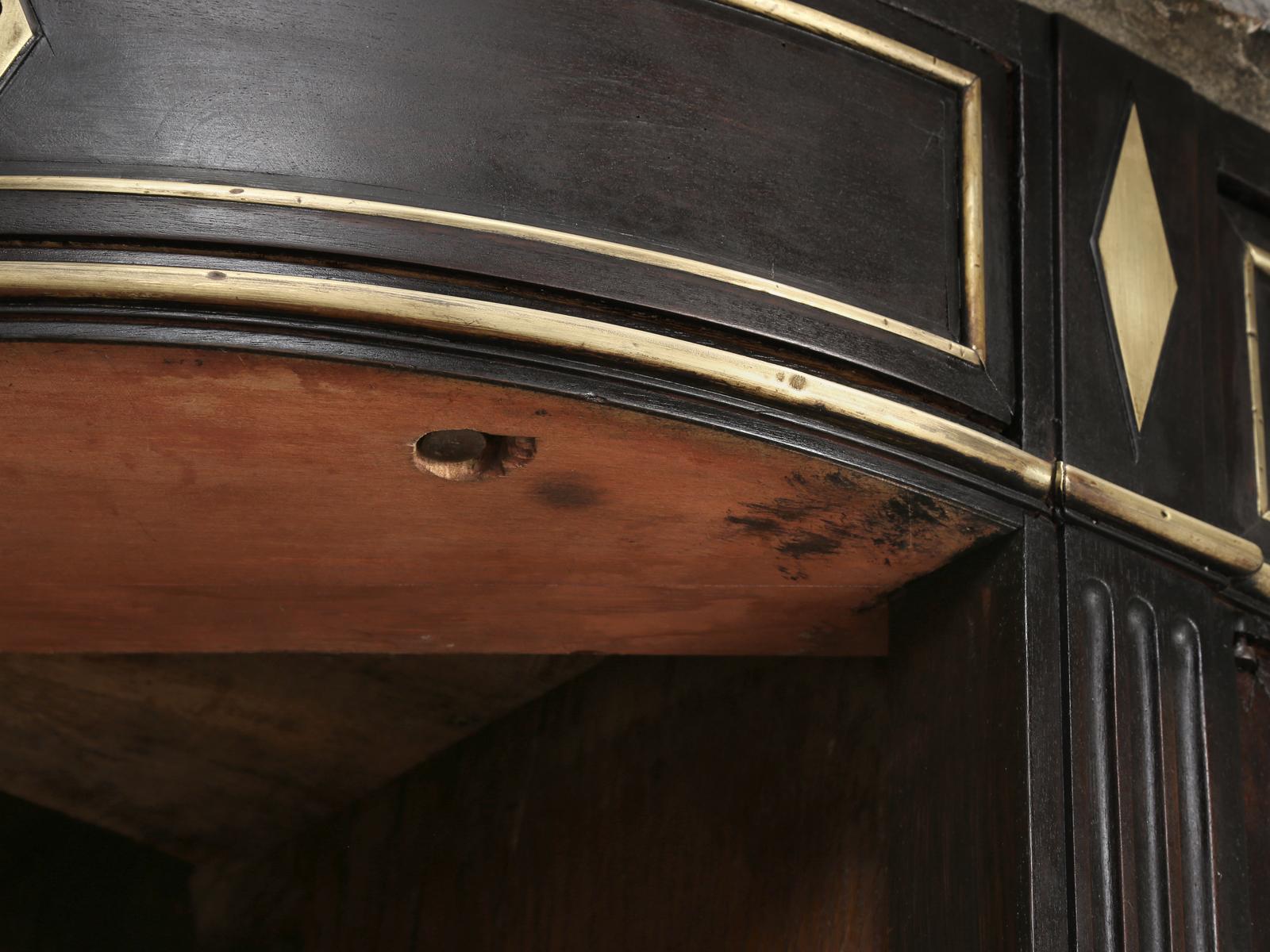 Antique French Directoire Style Buffet Restored in a Deep Rich Brown Stain 11