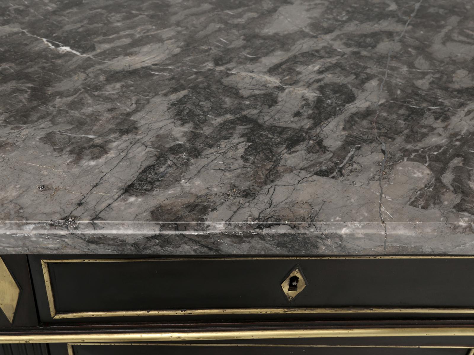 Hand-Crafted Antique French Directoire Style Buffet Restored in a Deep Rich Brown Stain