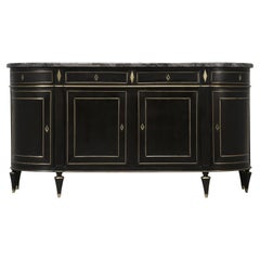 Antique French Directoire Style Buffet Restored in a Deep Rich Brown Stain