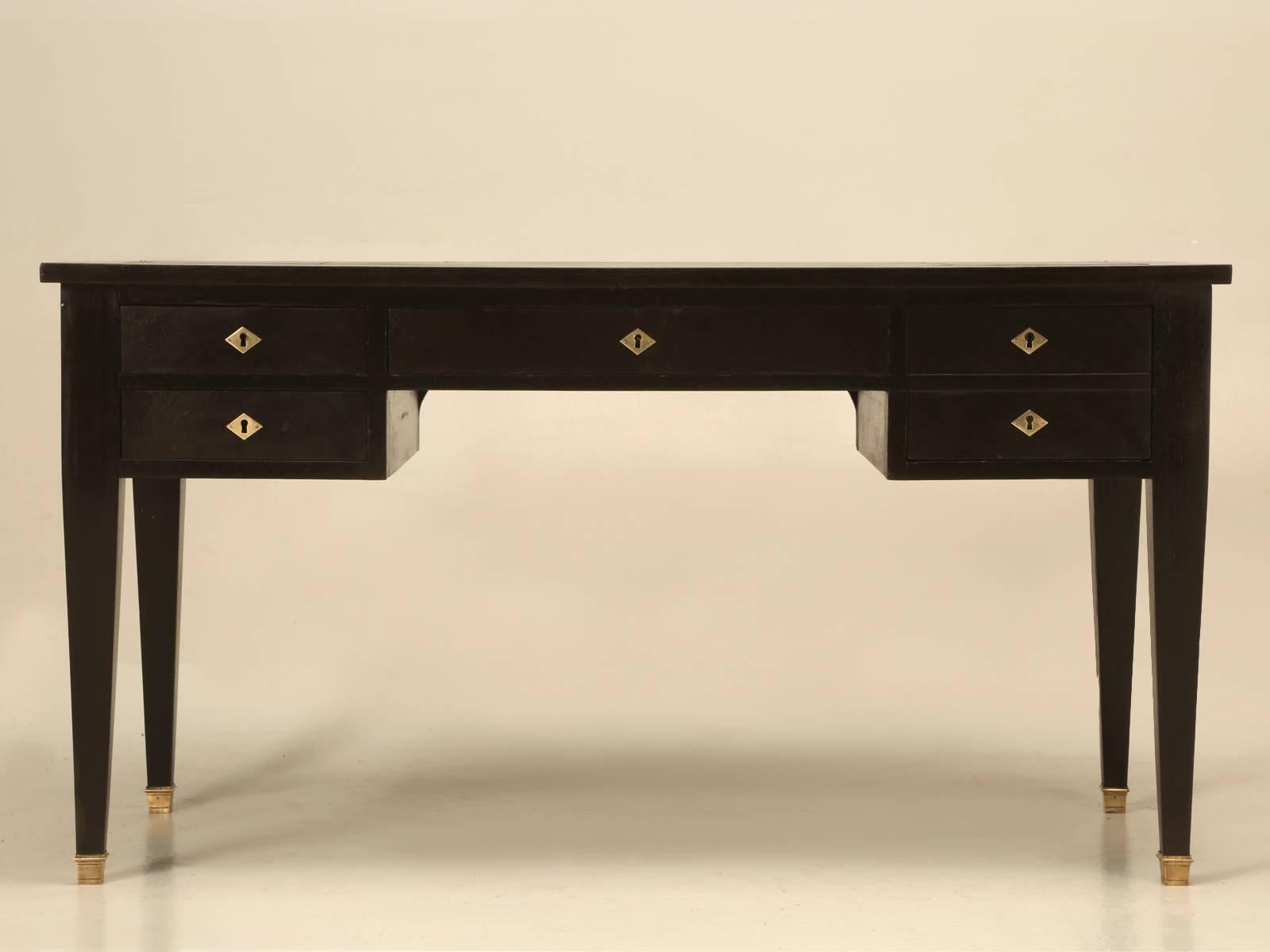 Antique French Directoire Style Desk in an Ebonized Finish and Restored Leather 3