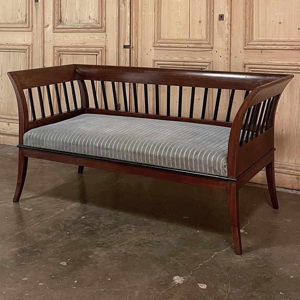 Hand-Crafted Antique French Directoire Style Settee ~ Canape For Sale