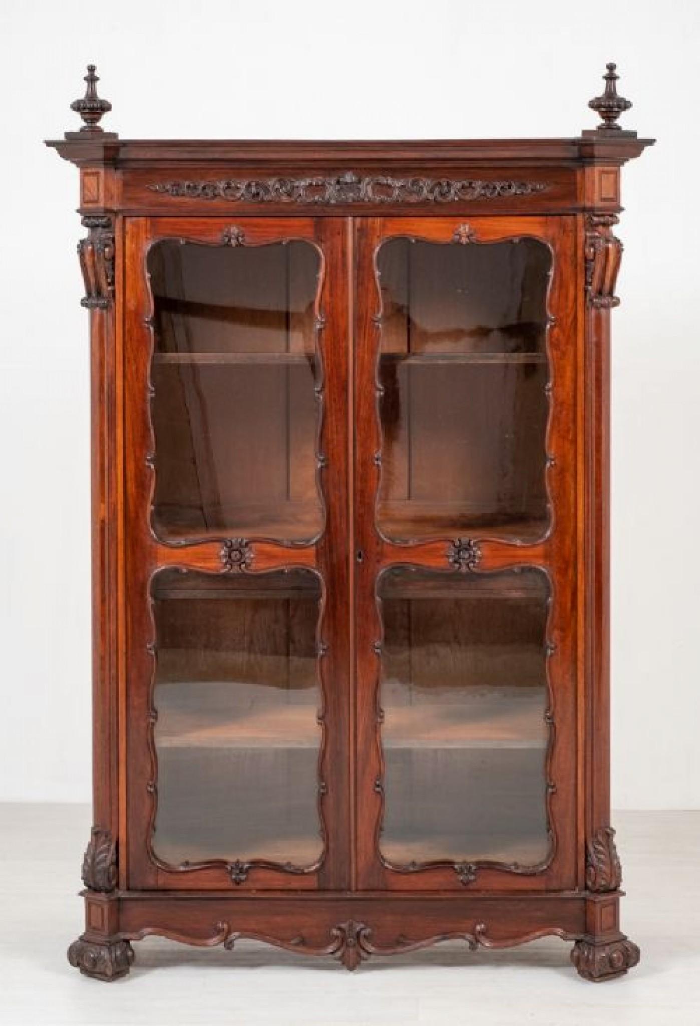 Antique French Display Cabinet, Carved Bijouterie, 1880 5