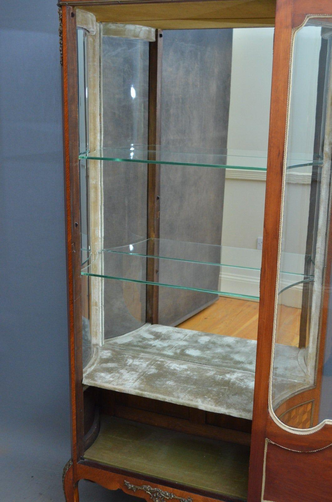 Kingwood Antique French Display Cabinet For Sale