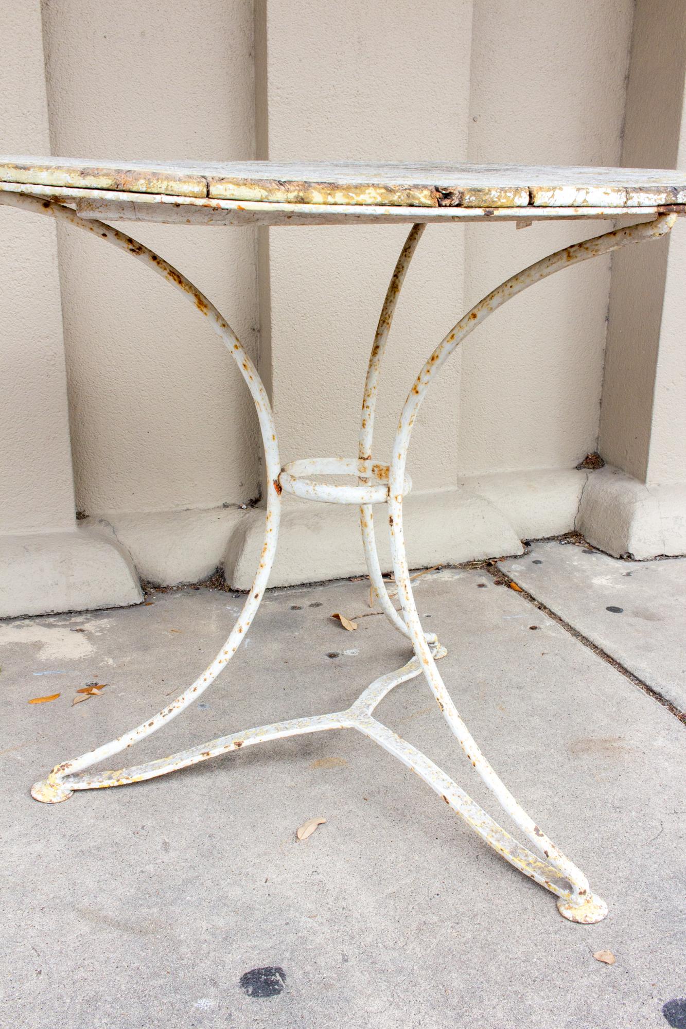 distressed bistro table