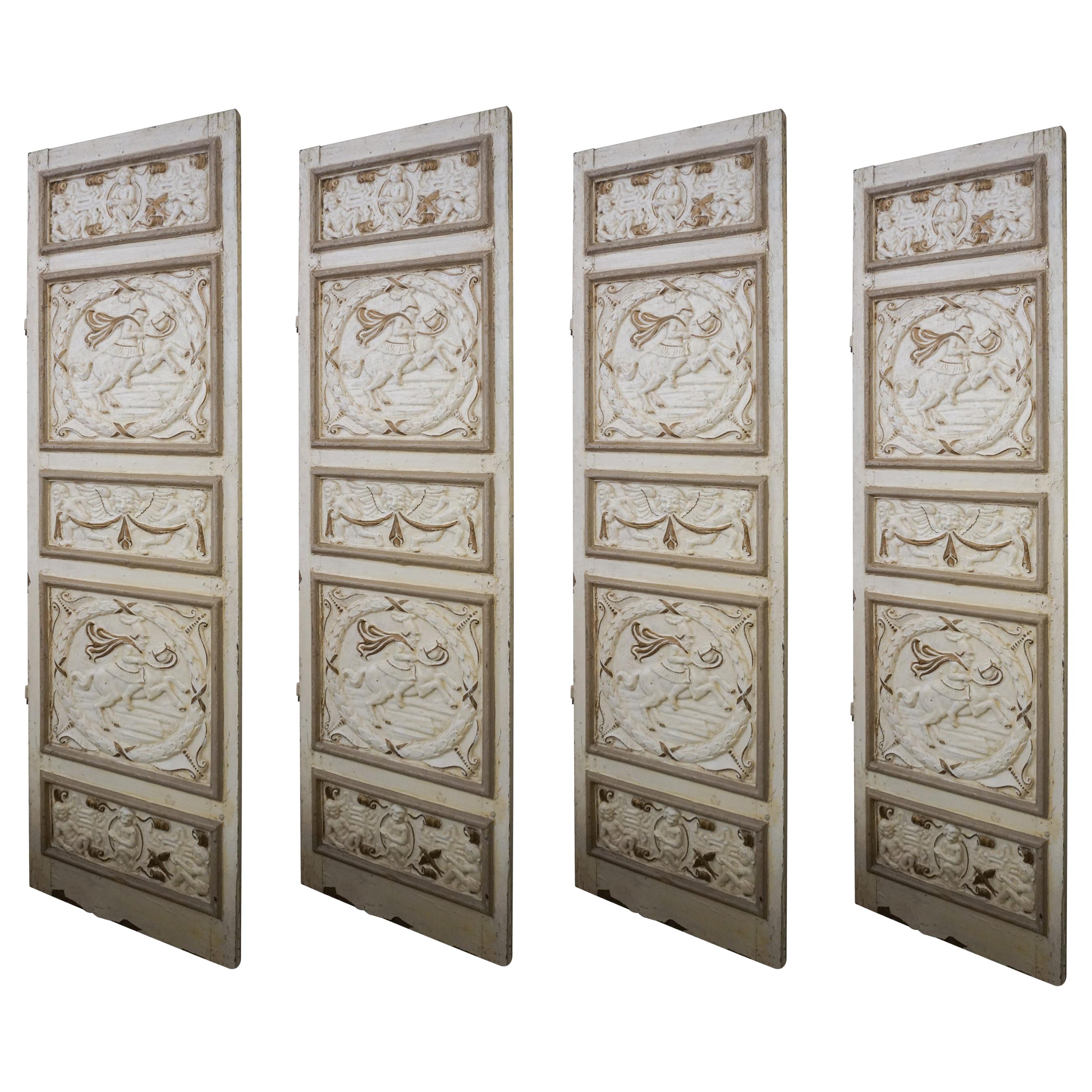 Antique French Divider Doors, Set of 4